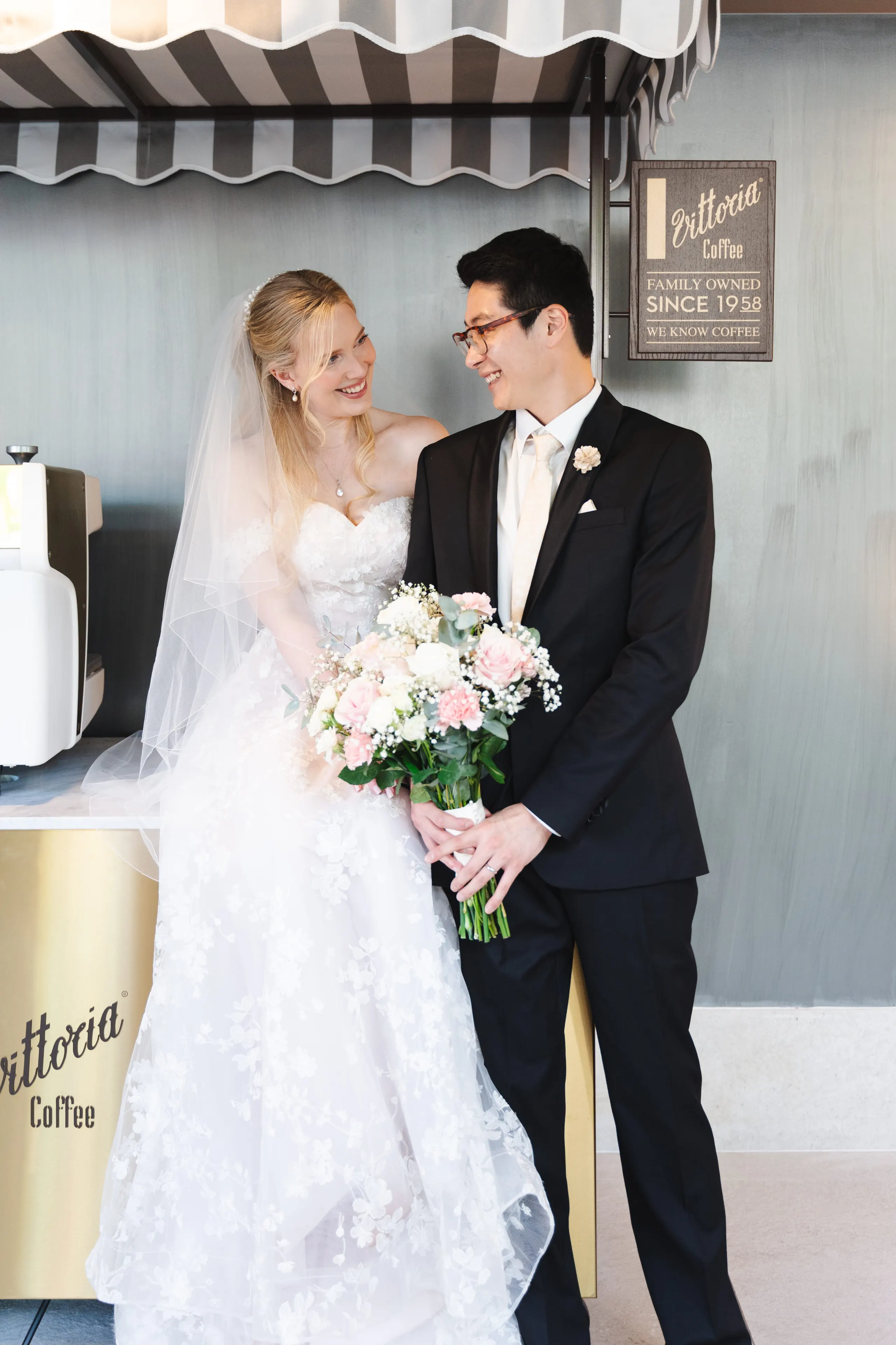 Wedding portraits of a couple at Midnight Hotel in Braddon