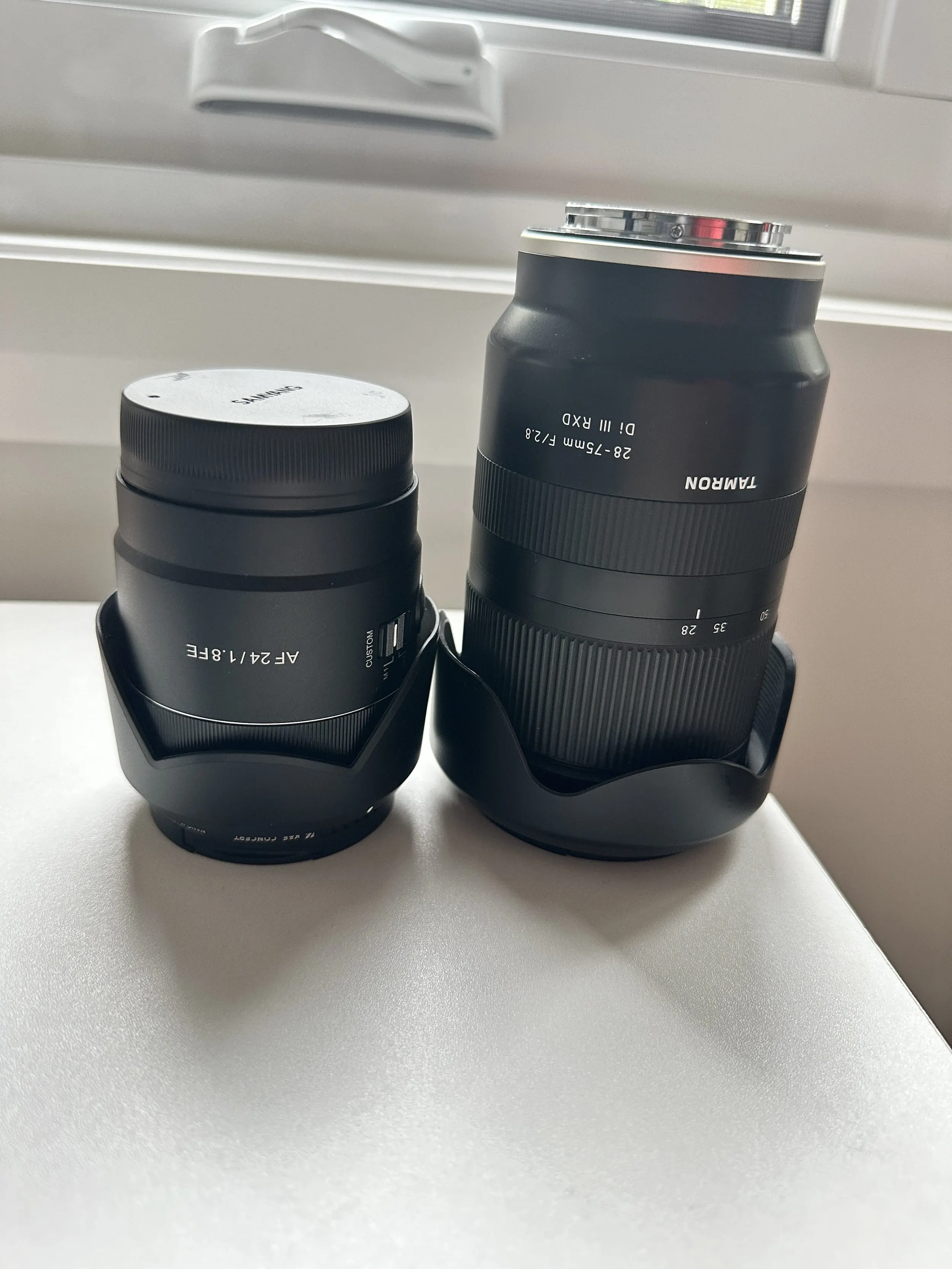 Size comparison to Tamron 28-75mm f2.8